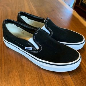 Black slip on Vans